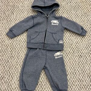Roots Kids Blue Hoodie and Jogger Set